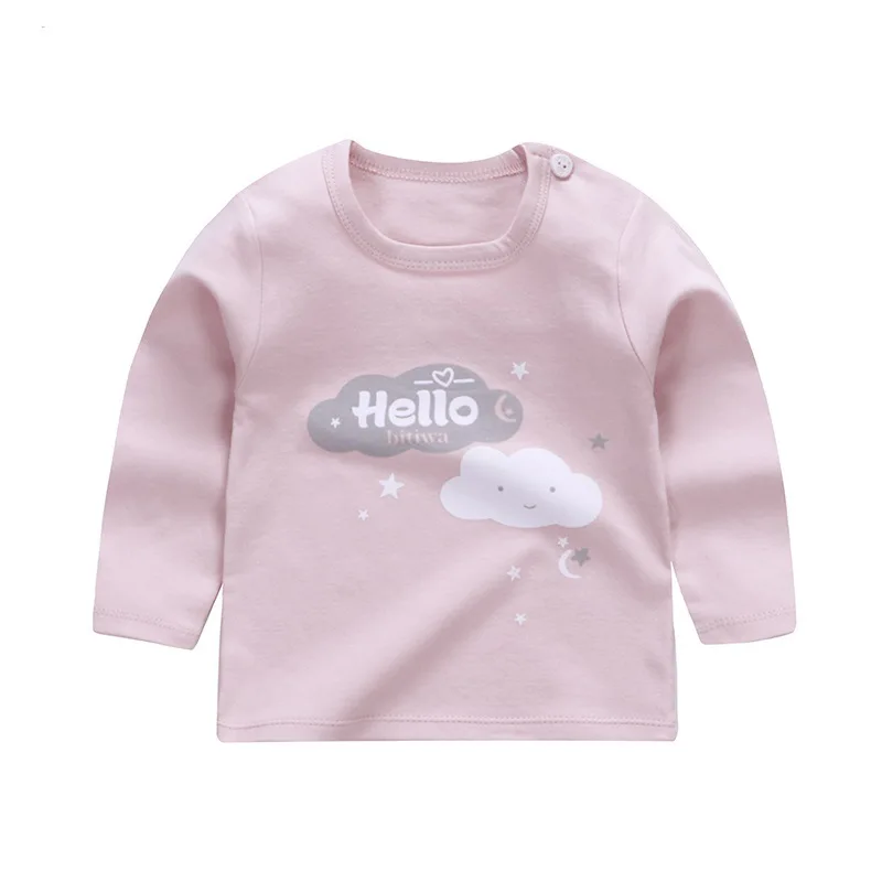 

Kids T-shirt 2018 Autumn Sweatshirts Long Sleeve Cute Pattern Tshirts Baby Boys Girls Clothes Sports Top Tees
