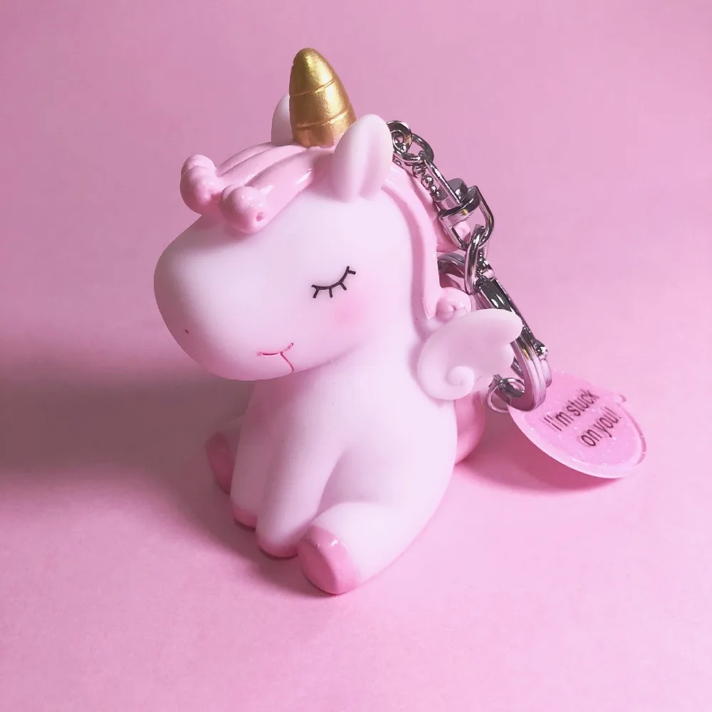 

20 Styles Exquisite Unicorn Vinyl Keychain Action Figure Toys Lovely Women & Kids Bag Car Key Ring Birthday Gifts