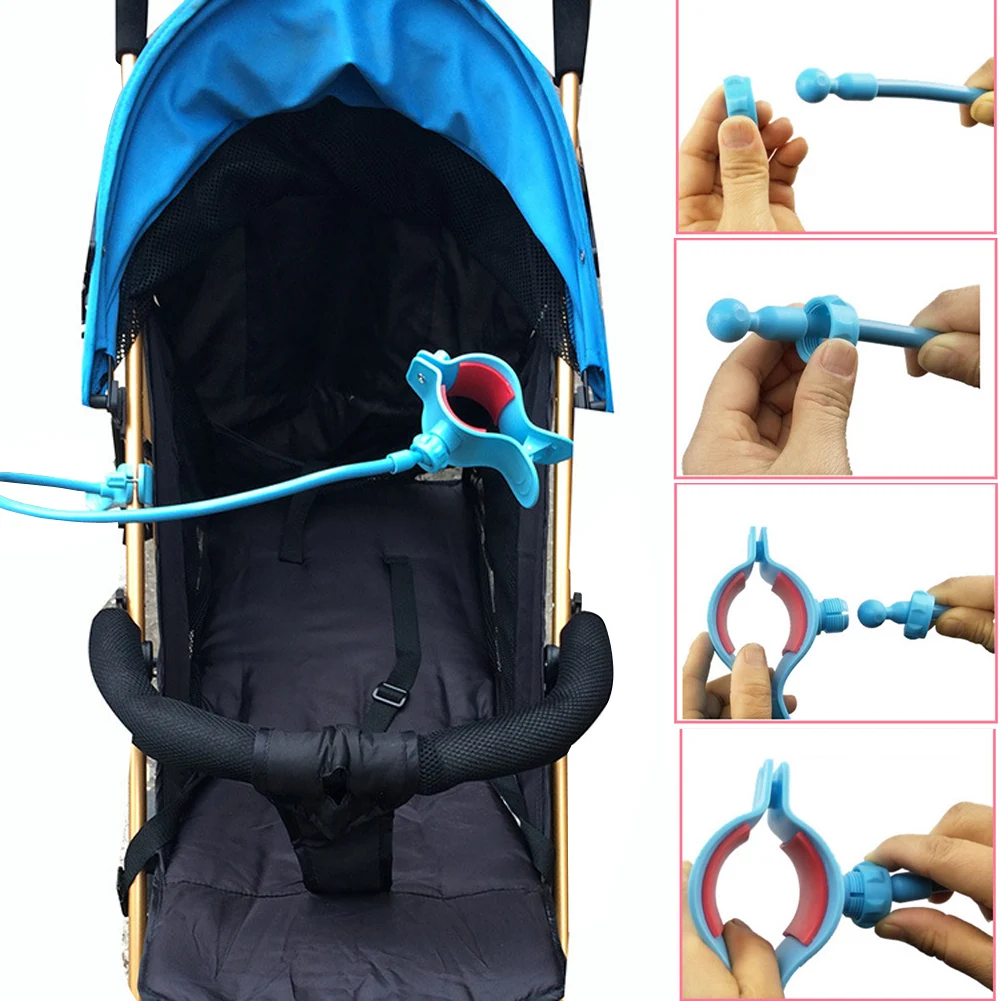 Регулируемый зажим для кормления ребенка, детская прогулочная коляска, длинный гибкий шланг для рук, зажим для кровати