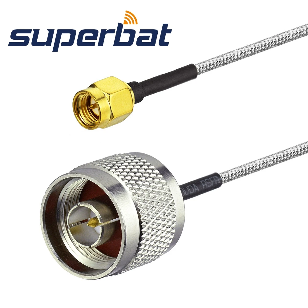 Superbat SMA штекер N Штекер прямой Paitail кабель RG402 15 см РЧ коаксиальный для антенны