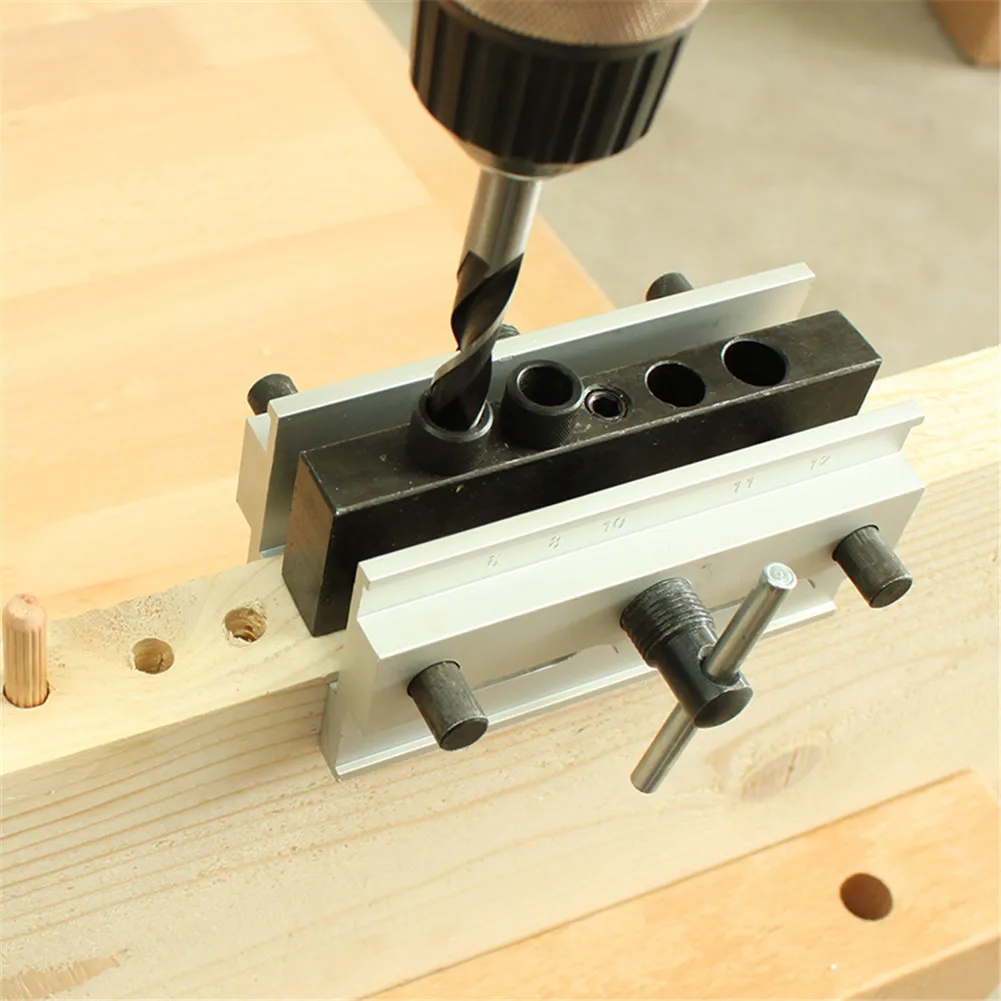 

50mm Round Wood Dowel Drilling Positioner Woodworking Tool Doweling Holes Vertical Clamping Tool Drill Sleeve