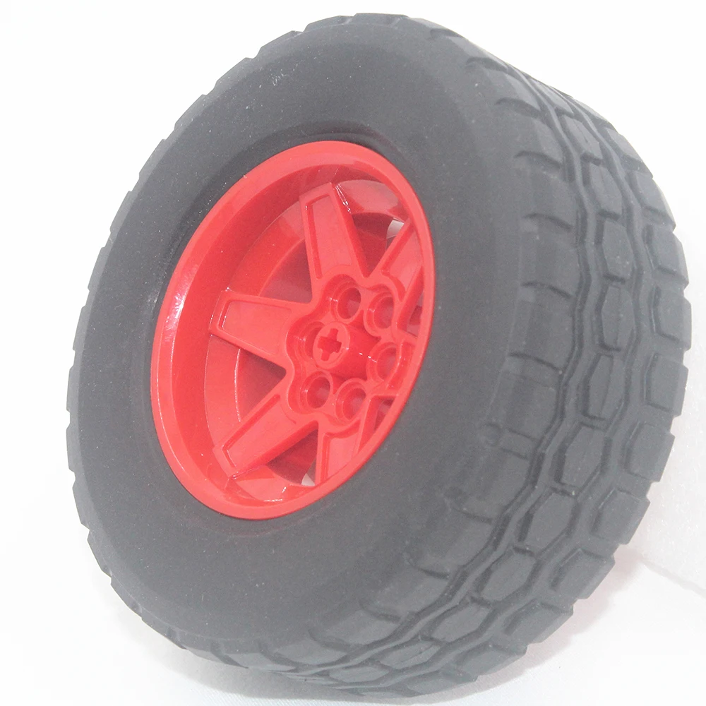 

MOC Technical Parts 1pcs TYRE TYRE DIA 94,3 X 38 & RIM DIA 56 X 34 compatible with major brand for kids boys toy T94.3