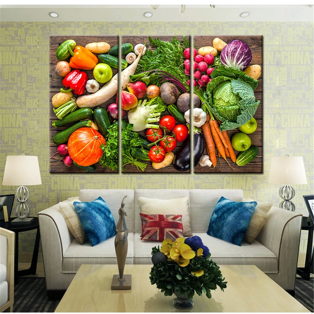 3 шт. декоративные настенные картины для гостиной|decoration for living room|fruit paintingscanvas art |