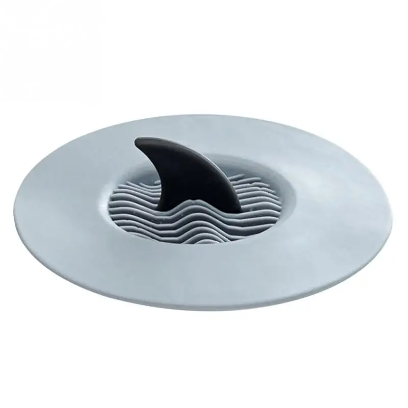 

Durable TPR material Mesh Kitchen bathroom Drain Wave Design Filter Lightweight Hair garbage Catcher Shark fin shape