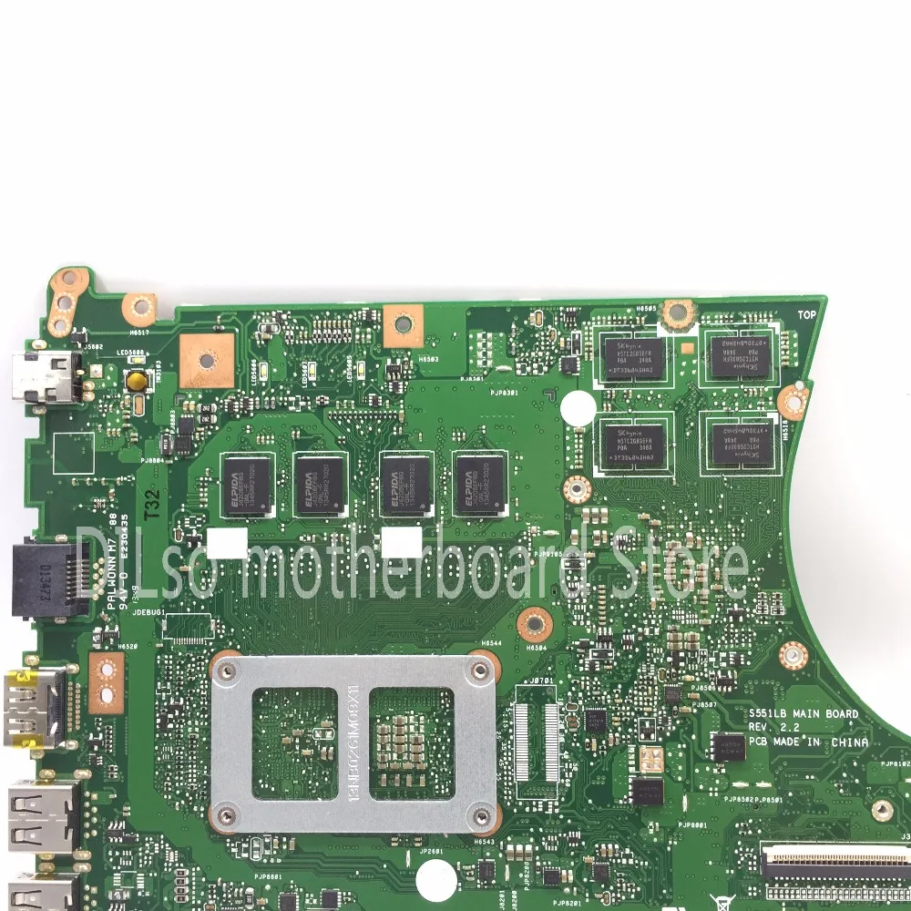 KEFU S551LB For ASUS S551LB S551LN S551LA GT740M Laptop Vivobook motherboard i5 CPU Test motherboard new motherboard