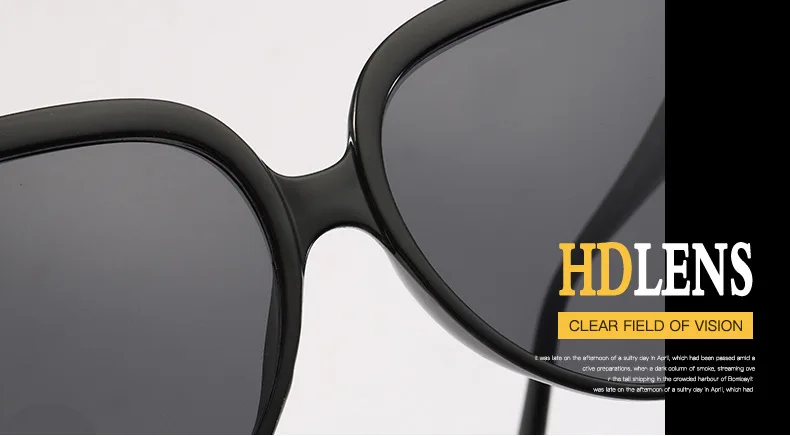 Higodoy, модные женские солнцезащитные очки Cateye, негабаритные, брендовые, дизайнерские, пластиковые, винтажные, зеркальные, градиентные линзы, женские солнцезащитные очки, UV400