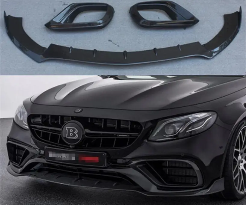 Car Carbon Fiber Front Bumper Spoiler Lip Auto Diffuser Cover For Benz W213 E200 E260 E63 E63S 2016 2017 2018 2019 | Автомобили и