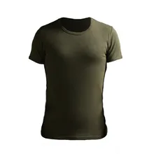 Фитнес-тренировка, тонкая эластичная футболка с коротким рукавом, летняя, открытая, для велоспорта, кемпинга, быстросохнущая, тонкая, дышащая, Армейская, тактическая футболка