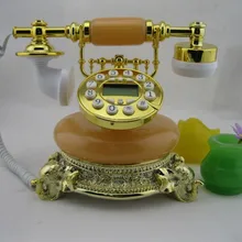 Реалистичная благородство ремесло античный телефон нефритовый модный винтажный Модный телефон с подсветкой hands-free телефон с id звонящего