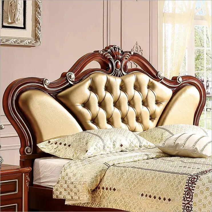 high quality European antique bed French bed 1.8 m king size p10216