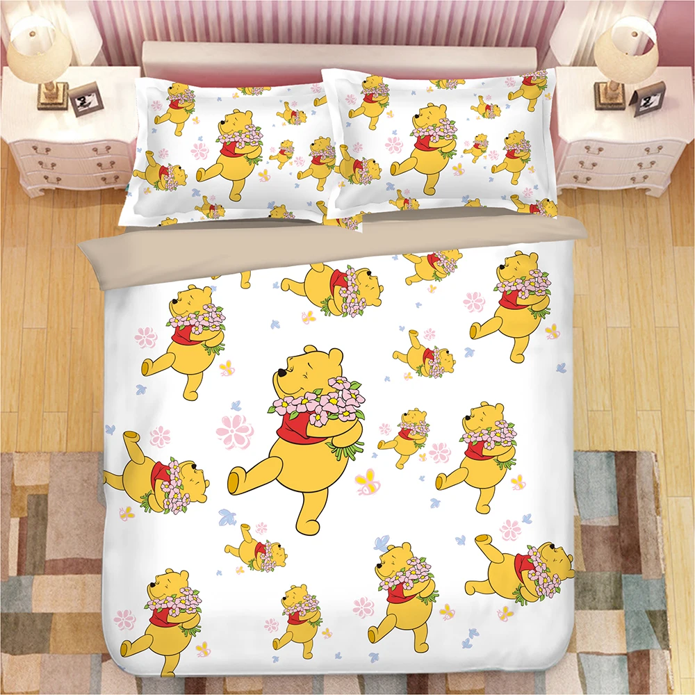 Winnie The Pooh Bedding Set Twin Size Quilt Duvet Covers For Kids