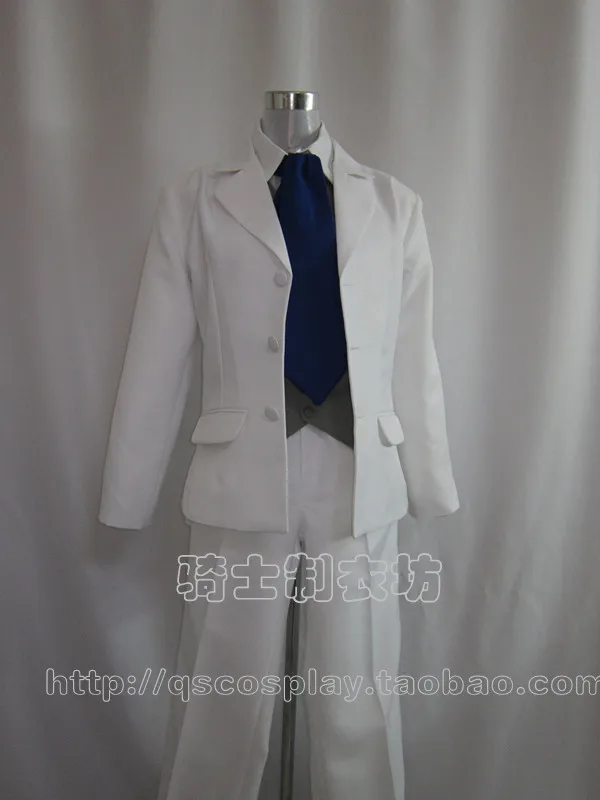 

Future Diary Mirai Nikki Amano Yukiteru Cosplay Groom Costume White Custom Made Uniform