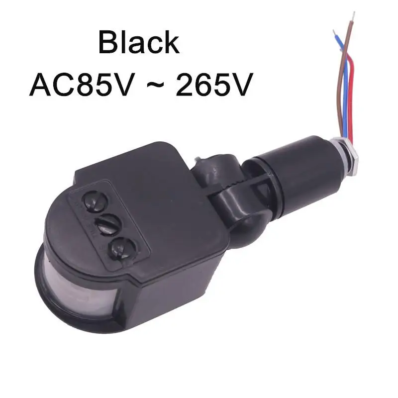 1 шт. 85 В/265 В и 12 в сенсорный переключатель Инфракрасный проекционный светильник для тела Датчик день или ночь работа регулируемый четыре модели - Цвет: 85V to 265V black