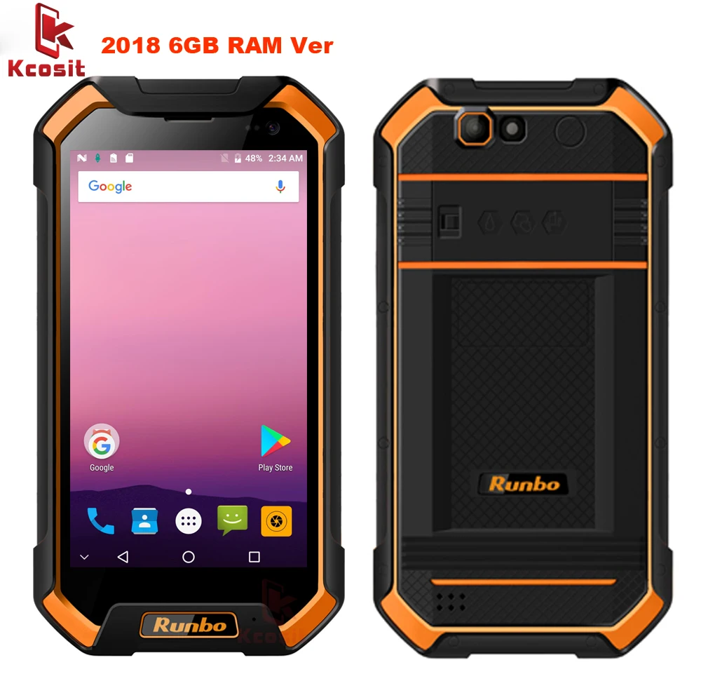 2017 Runbo F1 Plus Original Ip67 Rugged Waterproof Phone Tough 6GB RAM Smartphone Android 7.0 Octa Core 16MP 64GB ROM 4G LTE