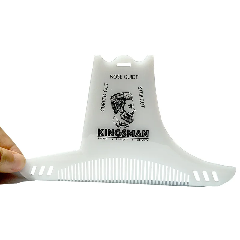 

2018 New Transparent men's Beard Shaping Styling Template Beard Comb tool ABS Comb for Hair Beard Trim Template Combs