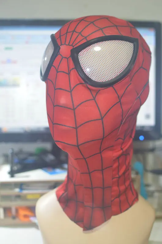 

(HD04)Avengers Black/Red Spiderman SuperHero Head Head for Women Men Kids Classic Halloween Spiderman Costumes with 3D Eye Mask