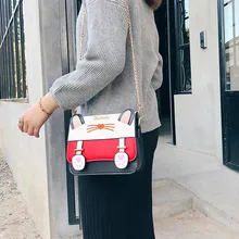 Милая женская сумка через плечо с рисунком кота,, модные женские сумки-мессенджеры на одно плечо, маленькая квадратная мини-сумка Bolsa Feminina