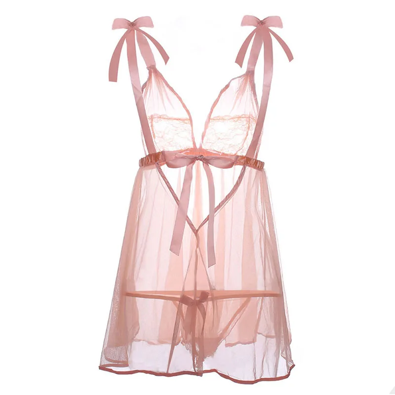 Babydoll женское кружевное сексуальное нижнее белье Ночное перспективное с низкой