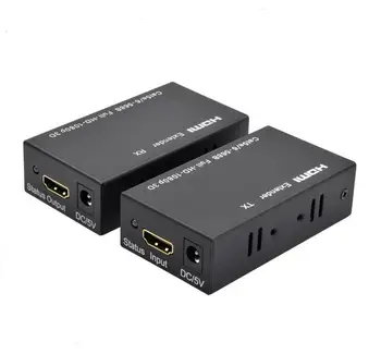

20sets/lot HDMI Extender 1080P TX/RX 60M CAT6 RJ45 Ethernet Cable Support HDMI 3D for HDTV DVD Player