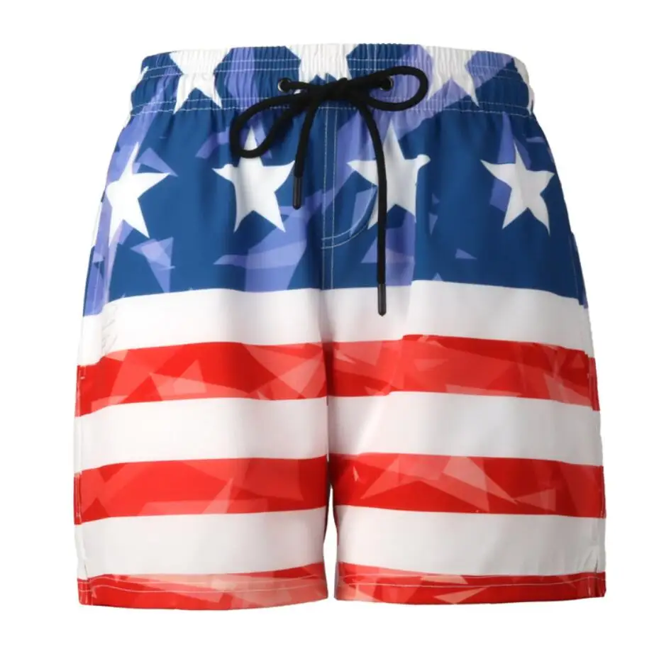America-Flag-quick-dry-swimwear-striped-printed-Beach-Shorts-Swimwear ...