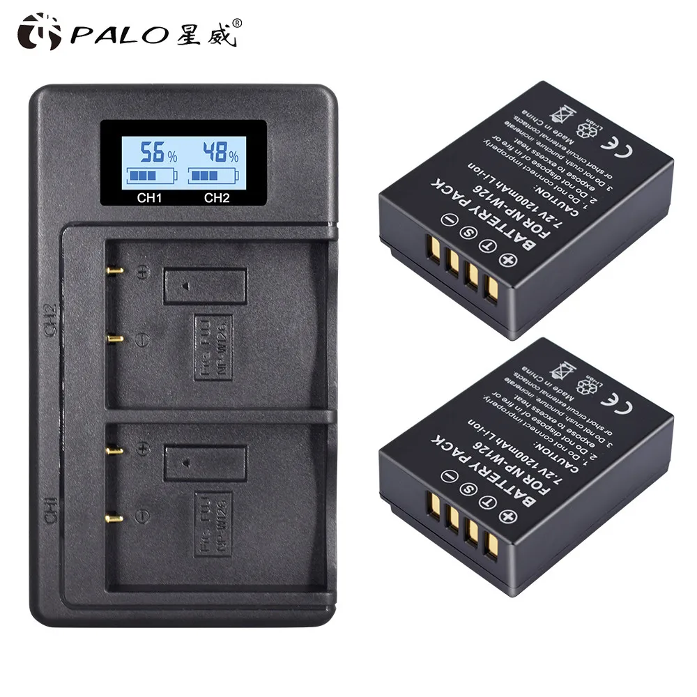 

2Pcs 1200mAh NP-W126 NP W126 NPW126 Batteries+LCD Dual Charger for Fujifilm Fuji X-Pro1 XPro1 X-T1 XT1, HS30EXR HS33EXR X PRO1