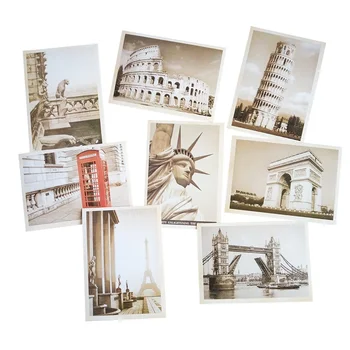 

32 Pcs/lot Classical Famous Europe Building Vintage Style Memory Postcard Set Greeting Cards Gift Cards Christmas Postcards
