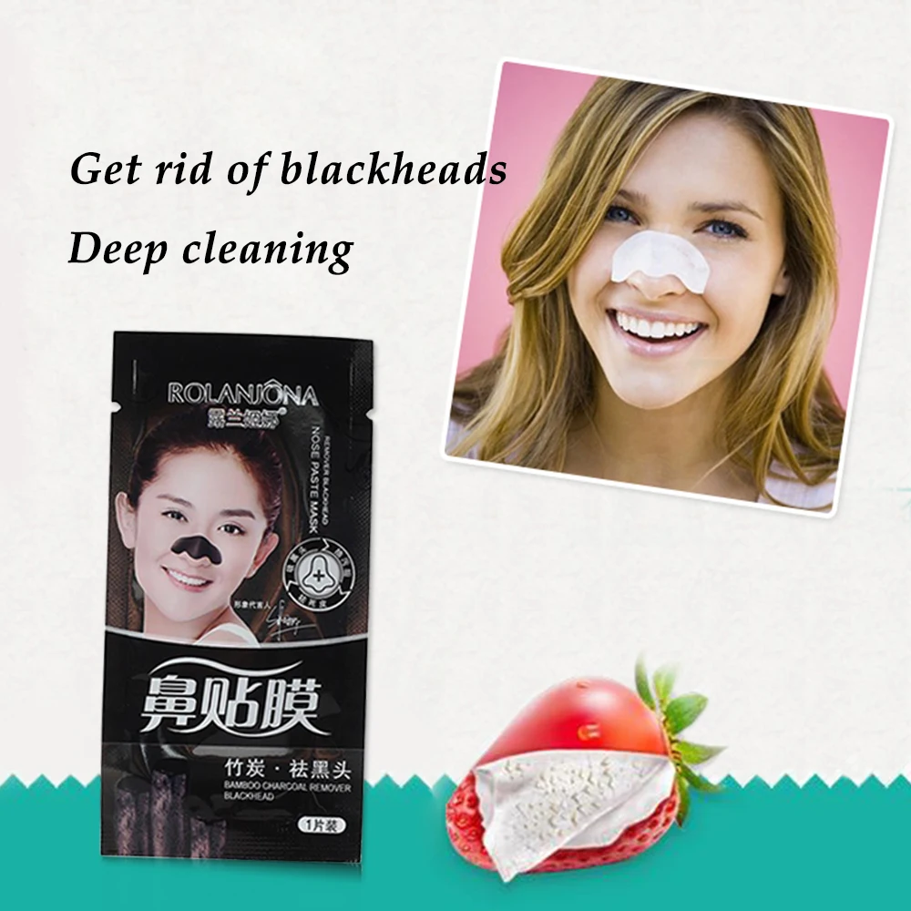 

Facial Minerals Mud Membranes Clay Black Mask Strips Cleaner Nose Pore Blackhead Acne Remover Mask Face Care 70