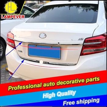 

Car Style Rear Door Tail Gate stainless steel Trim Cover Sticker For Toyota vios 20014-2017 Exterior tailgate trim Decoration
