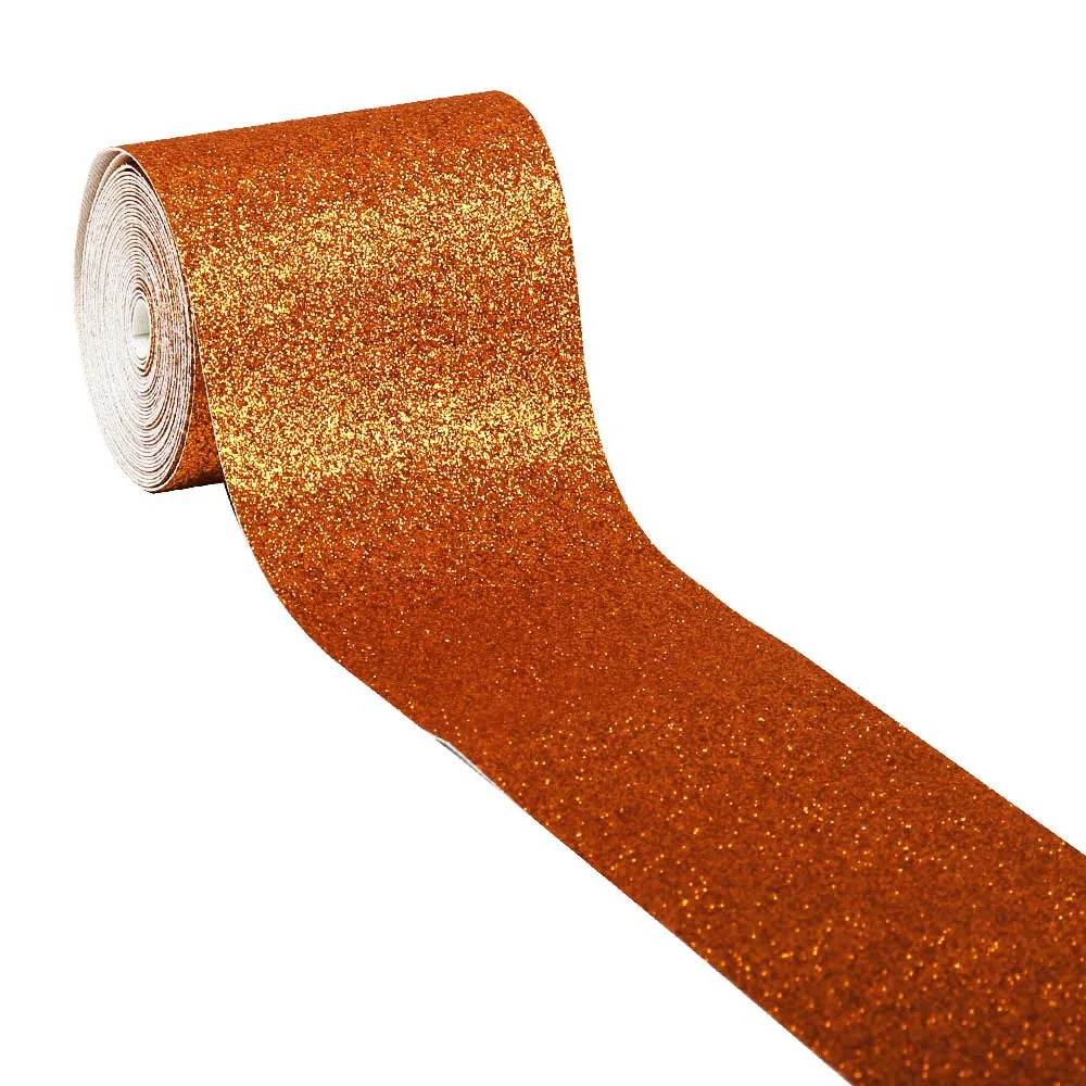 Xugar 2 ярдов/рулон 3 ''(75 мм) Блестящие блестящие кожаные ленты кожаные тканевые ленты DIY заколки аксессуары материалы Подарочная посылка - Цвет: orange