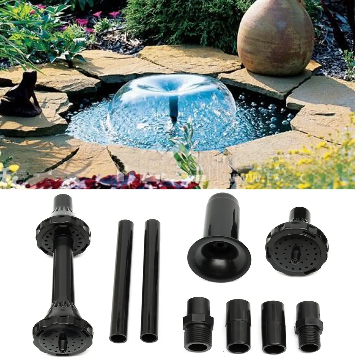 

Multifunctional Water Fountain Sprinkler Spray Head Shower fountain Pump Garden Decor mushroom Outdoor Fountain Home S/L size