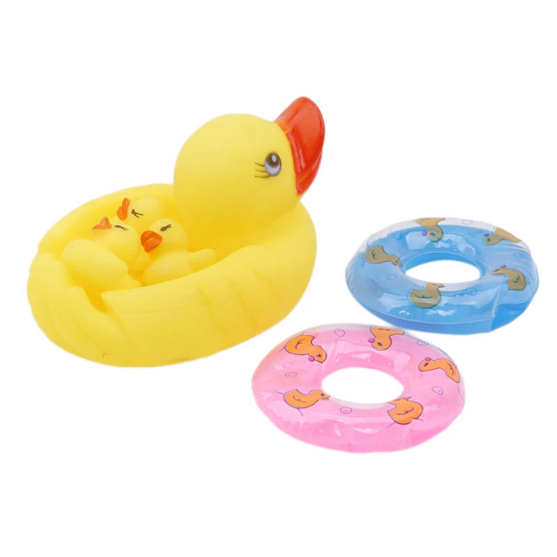 Детские водяные игрушки плавающая Желтая резиновая утка Ducky детская Ванна