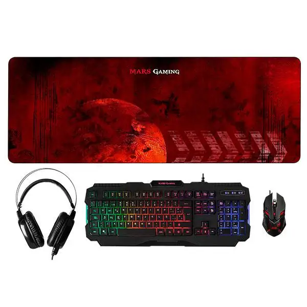 Набор Pro RGB teclado Anti-ghosting-mouse 6B 4000 dpi-гарнитура 50 мм-мышь XXL Mars gaming Mcprgb