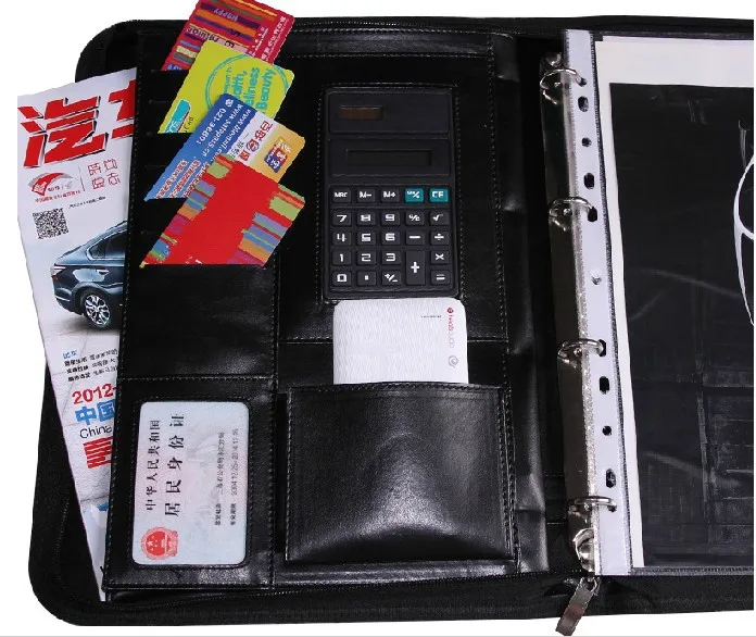 Aliexpress.com : Buy Leather multifunctional folder inset