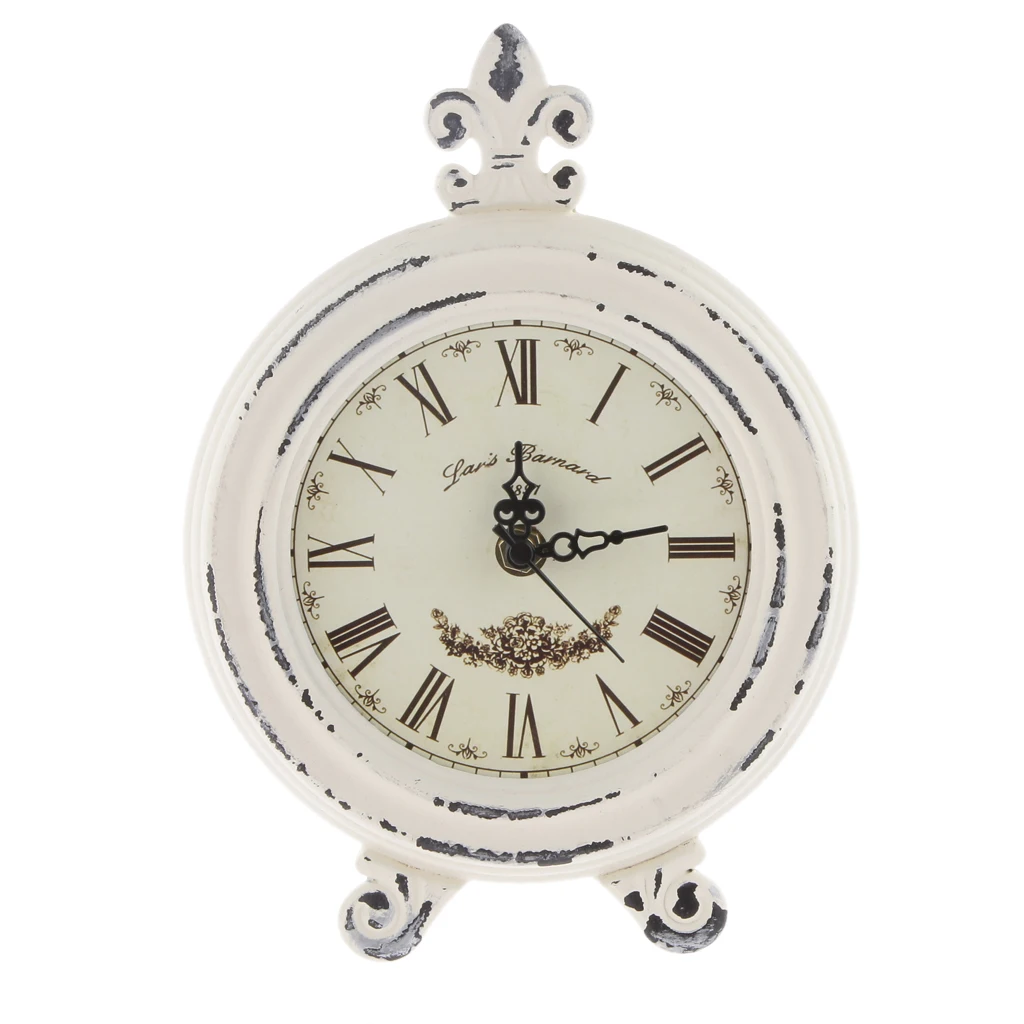 Vintage European Wood Clock Home Decor Collection Simple Life Watch for Home Tabletop Desk Display