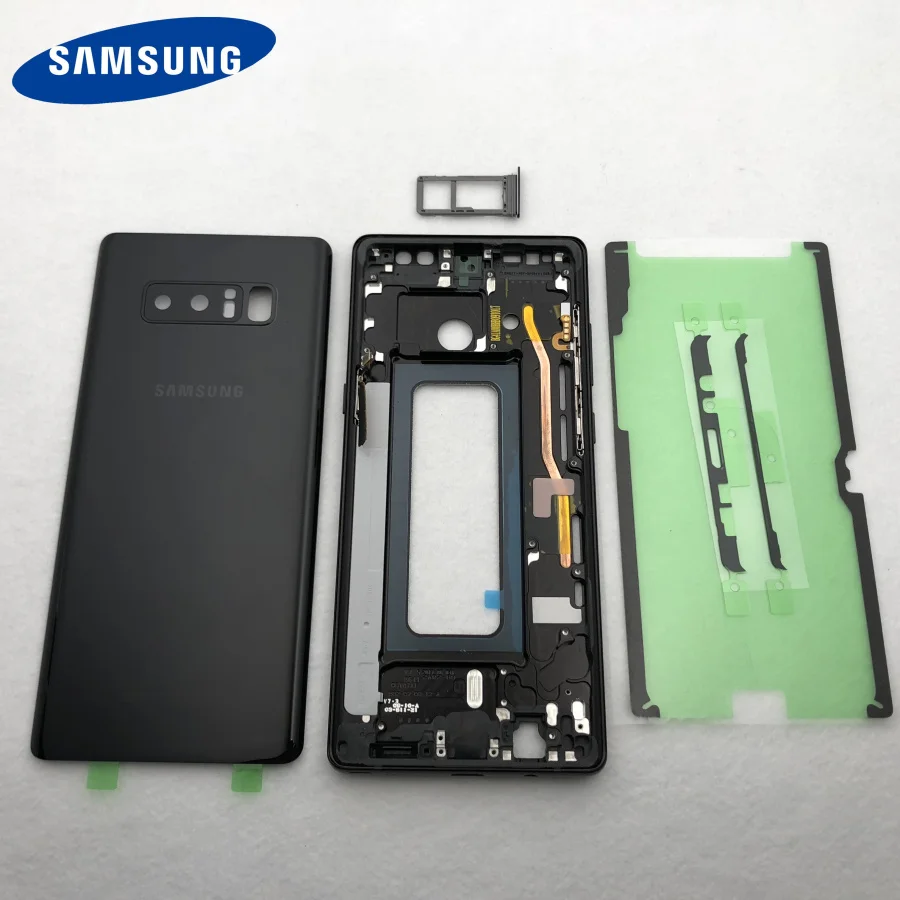 

Glass Battery Back Cover Door note8 Full Housing Middle Frame For Samsung Galaxy Note 8 N950 N950F N9500 SM-N950F