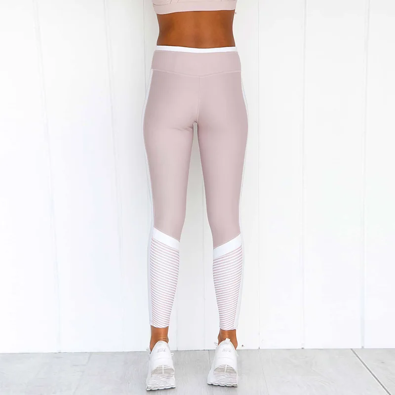 SALSPOR, Новое поступление, сексуальные женские штаны для йоги, повседневные, с принтом, пуш-ап, для бега, леггинсы, прозрачные, из кусков, быстросохнущие, женские штаны - Цвет: White