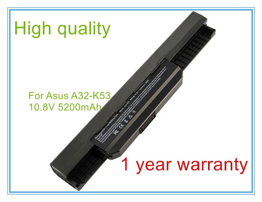 

10.8V 5200mAh Battery A32-K53 for A42-K53 A41-K53 A31-K53 A43 A53 A54 A83 K43 K53 K53S P43 P53 X43 X44 X53 X54 X84 P43JC