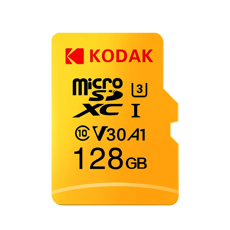 Карта памяти Kodak, 256 ГБ, 128 ГБ, 64 ГБ, U3, 32 ГБ, Micro sd карта, класс 10, UHS-1, флеш-карта, память Microsd, TF/sd карта s для планшета, 512 ГБ - Емкость: 128GB U3