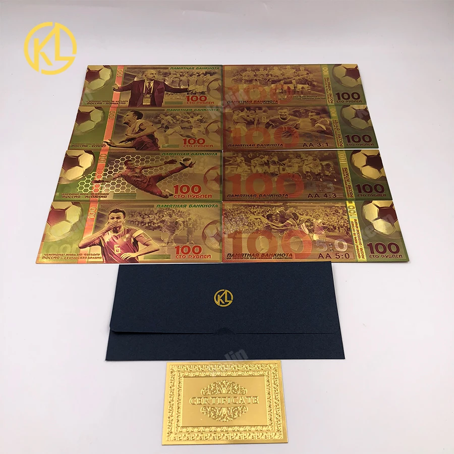 Горячая Россия красочный сувенир золотой пластик банкнота для празднования Коллекция подарков с бесплатной доставкой