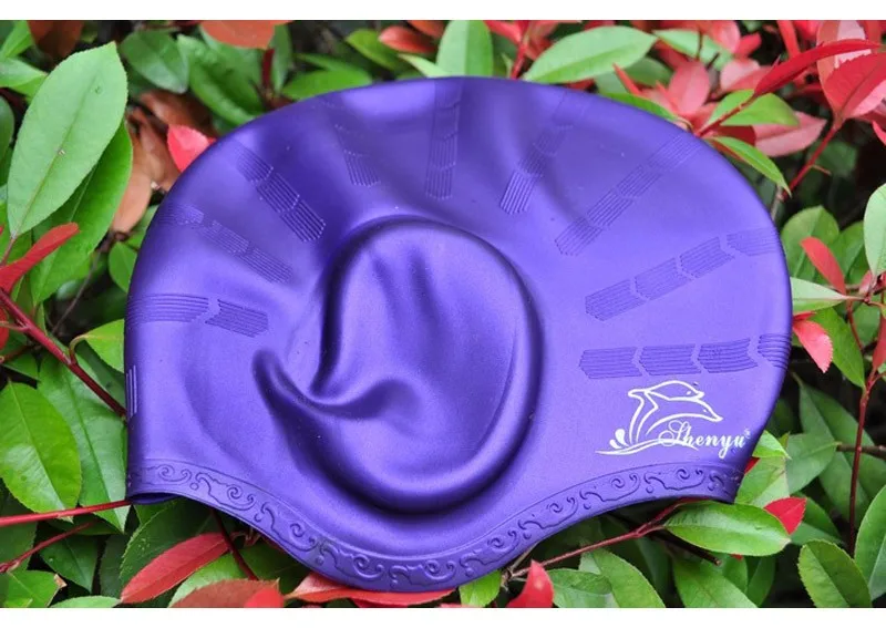 Защитная силиконовая шапочка для купания, водонепроницаемые эластичные шапки свободного размера для взрослых, одежда для бассейна хорошего качества, 6 цветов на выбор, B43002