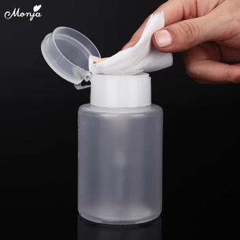 

Monja 150ml Empty Plastic Press Pump Bottle Nail Polish Gel Remover Clean Liquid Alcohol Disinfectant Storage Container Bottle
