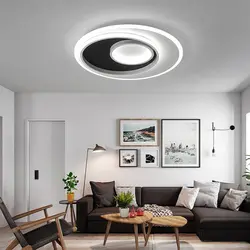 Современный скандинавский стальной потолочный светильник для гостиной, спальни, потолочный светильник, светодиодный светильник с