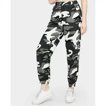 

Women's Casual Cargo Pants 2019 Autumn Spring Elastic Waist Tapered/Carrot Pants