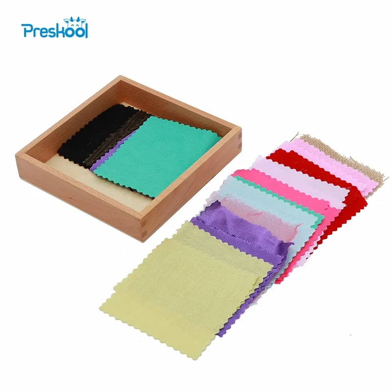 Brinquedo do Bebê Montessori Tecido Caixa Sensorial Colorido Pano Original Educação Infantil Pré-escolar Crianças Brinquedos Juguetes