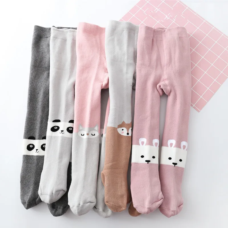 

Baby Girl Cotton Tights Kids Thicken Pantyhose Terry Lovely Animal Print Infant Knitted Winter Warm Children Fashion