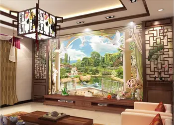 

3d wallpaper custom photo mural non-woven European balcony landscape background painting living room wallpaper for walls 3d