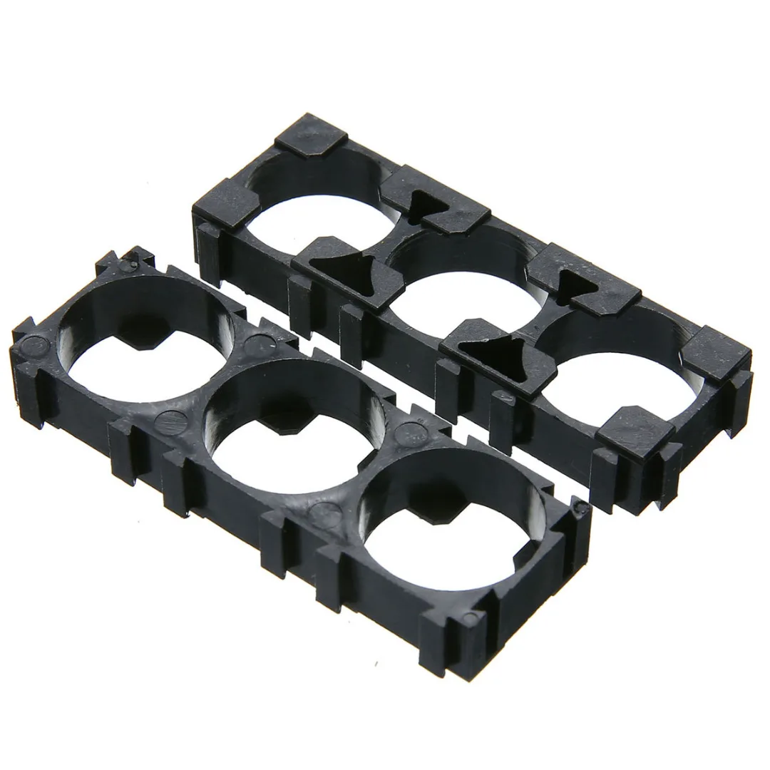 20pcs Black Battery Spacer Solid Reliable Batteries Radiating Shell Plastic Heat Holder Bracket For 3xCell 18650 Battery