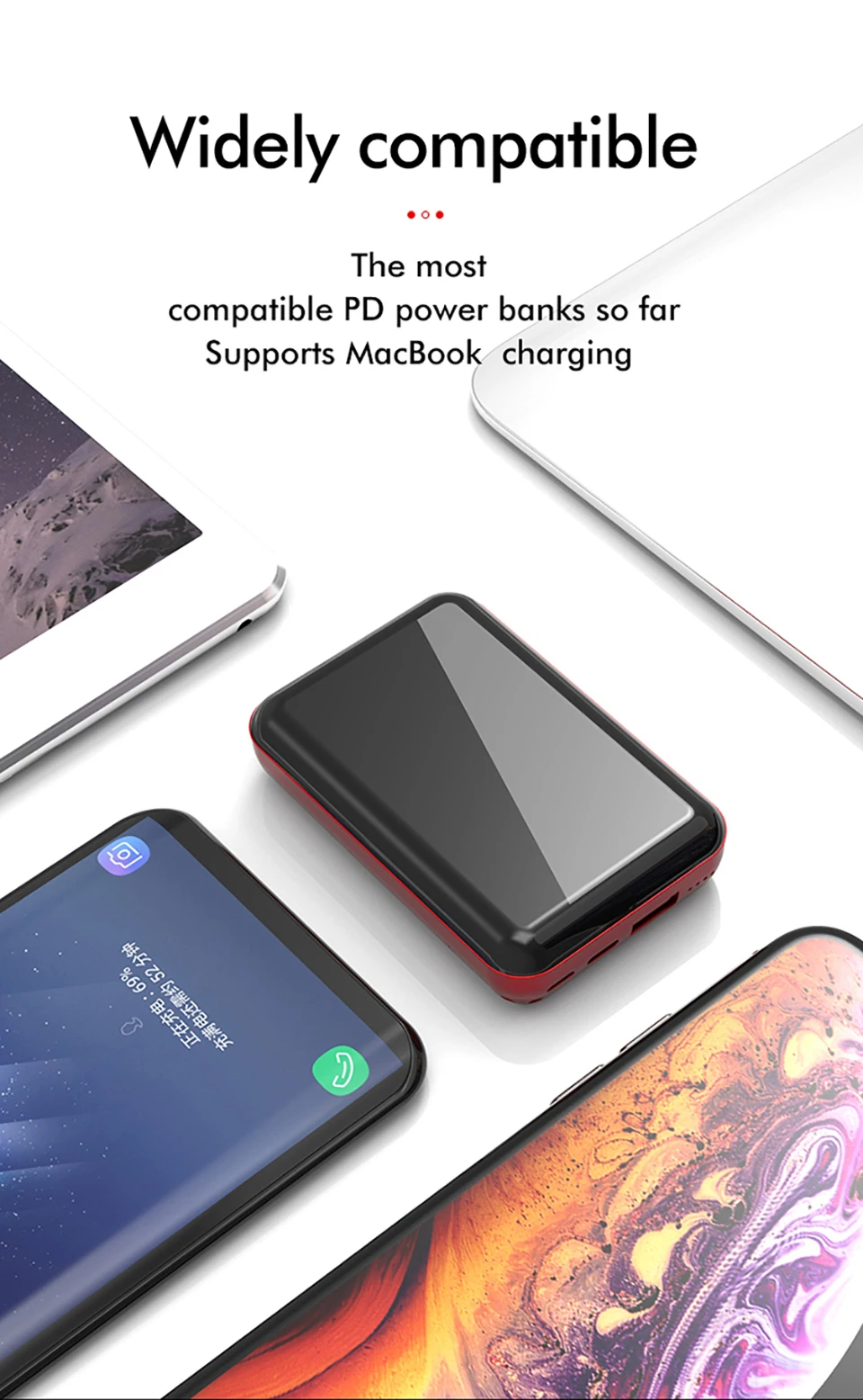 LINGCHEN 10000mA mi ni power Bank PD 3,0 быстрое зарядное устройство для iPhone Xiaomi mi 9 huawei портативное Внешнее зарядное устройство