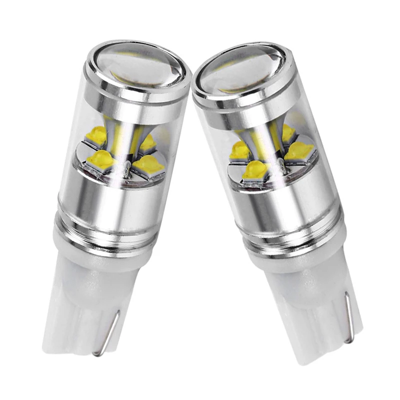 2x T10 194 168 W5W Cree чип 30 Вт белого и желтого цвета авто светодиодный обратный светильник запасной светильник с объектив проектора для Toyota hyundai