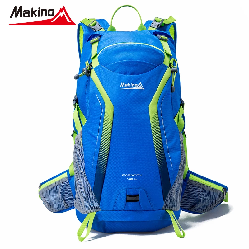 

Makino Lover's Hiking Bags Nylon Waterproof Blue Backpack Travel Outdoor Knapsack Multi-purpose Luxury Brand Women Sport Bag 40L
